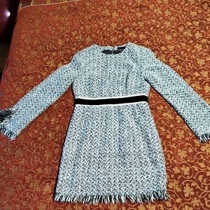 Juicy Couture Blue and Black Long Sleeve Dress